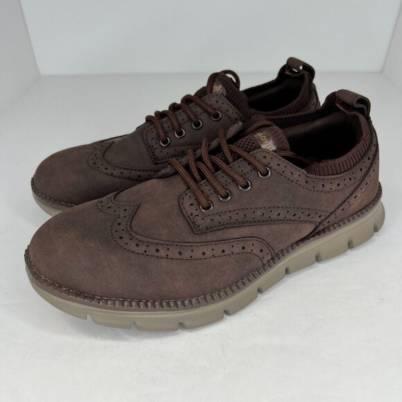 Haoyundong Mens Brown Oxford Faux Leather Casual Fashion...